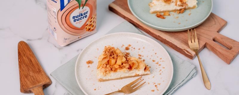 Appel crumble cheesecake